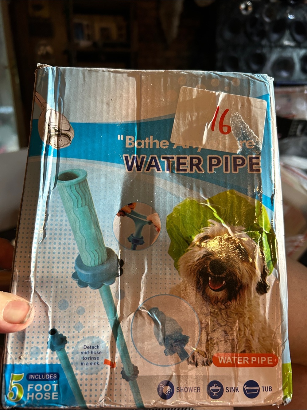 Water Pipe Pet Shower Hose - Blue